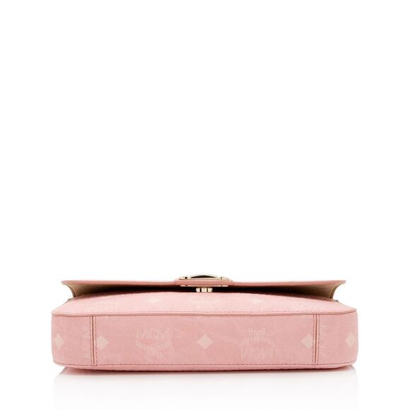 MCM Visetos Calfskin Logo Mode Travia Small Shoulder Bag - Picture 4 of 11